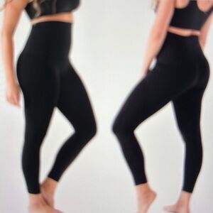 Belly Bandit Mother Tucker Compression  Black High-Waisted Leggings. Size S.